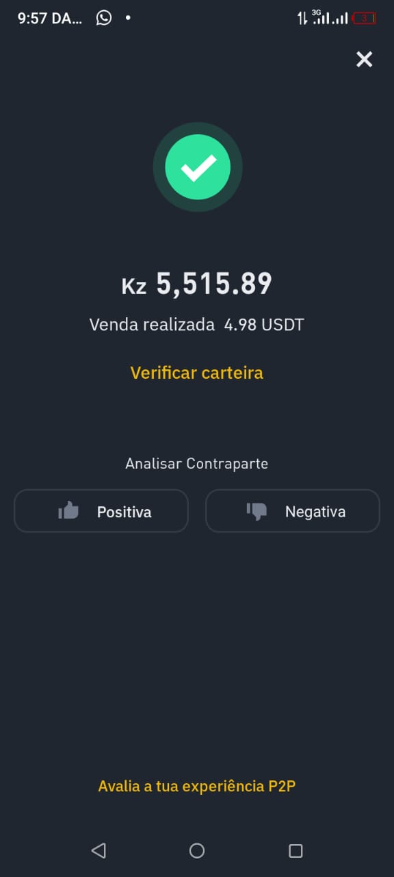 Comprovativo do resultado de Alfredo: 4,98 USD · 5.515,89 Kz